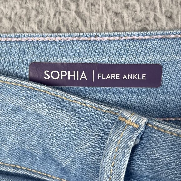 NYDJ Jeans Womens 16 Sophia Flare Ankle Lightwash Jeans Light Wash - Picture 6 of 8